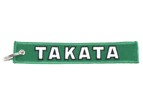 Green - Embroidered TAKATA logo on one side and "GO FOR GREEN" on the other side - TAKATA Key Chain