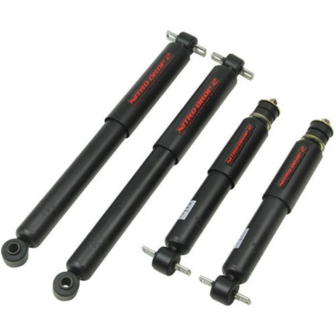 Nitro Drop 2 Shock Set includes (2) 146-8000 Front Shocks and (2) 146-8500 Rear Shocks