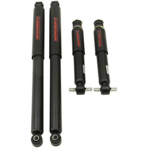 Nitro Drop 2 Shock Set includes (2) 146-8000 Front Shocks and (2) 146-8538 Rear Shocks