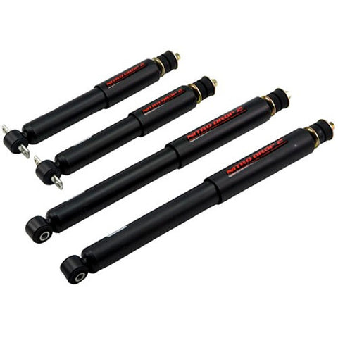 Nitro Drop 2 Shock Set includes (2) 146-8014 Front Shocks and (2) 146-8551 Rear Shocks