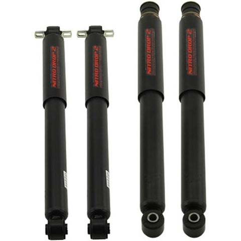 Nitro Drop 2 Shock Set includes (2) 146-8023 Front Shocks and (2) 146-8577 Rear Shocks