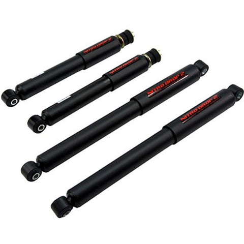 Nitro Drop 2 Shock Set includes (2) 146-8023 Front Shocks and (2) 146-8550 Rear Shocks