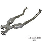 86-93 FORD MUSTANG 5.0L 2.5” X-PIPE W/CONVERTERS-USE WITH BBK SHORTIES OR STOCK MANIFOLDS
