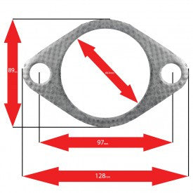 Oval Downpipe Gasket, 2-Bolt (Mazda, Nissan, Toyota) Turbo