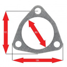 Triangle Muffler Gasket, 3-Bolt (Nissan, Toyota)