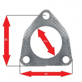 Triangle Muffler Gasket, 3-Bolt (Nissan) Turbo