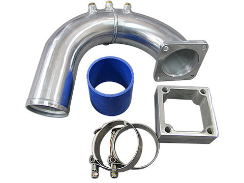 Intake Elbow Pipe + Heater Delete Flange Kit For 03-07 Dodge Ram Cummins 5.9L Diesel.