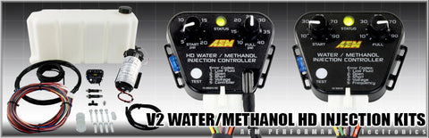 AEM V2 W/M Injection Kit, HD Controller - Internal MAP with 40psi max, 200psi WM Pump, 5 Gallon Reservoir, Conductive Fluid Level Sensor - 5-20psi on-set - 10-40psi finish