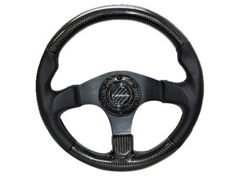 CARBON FIBER STEERING WHEEL 315mm w/ BLACK STITCHING