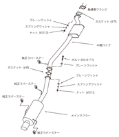 Silent Hi-Power Exhaust (31019-AN006) - Diagram