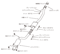 Silent Hi-Power Exhaust (31019-AN011) - Diagram