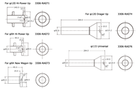 3306-RA071 Inner Silencer, For 120mm Hi-Power Tip, M6 bolts and Nuts Included