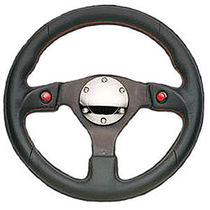 320mm Sport Leather Steering Wheel w/ Dual Button