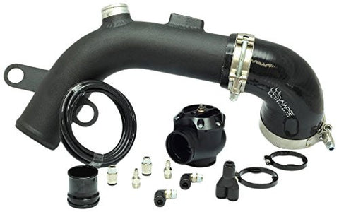 2013+ Hyundai Veloster 1.6t Synchronic Diverter Valve Kit Polished Aluminum Charge Pipe Black/Black DV