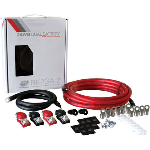 XP FLEX, 2 AWG, Battery Relocation Kit Dual Batteries, Light-Weight Racing Cable Kit