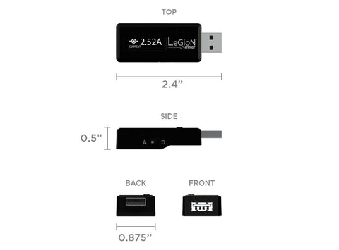 Legion Meter USB Multimeter, Charge Accelerator, and Data Protection