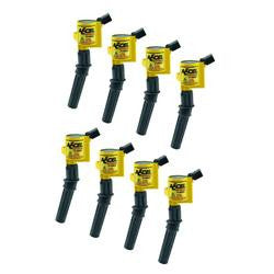 Ignition Coil Pack, Coil-On-Plug, Super Coil, Epoxy, Yellow, Ford, Lincoln, Mercury, 2 valve, Set of 8