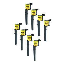 Ignition Coil Pack, Coil-On-Plug, Super Coil, Epoxy, Yellow, Ford, Mercury, Lincoln, 4-valve, Set of 8