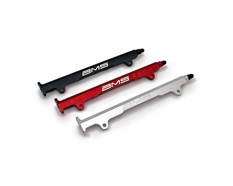 AMS EVO X CNC Machined Aluminum Fuel Rail in Red