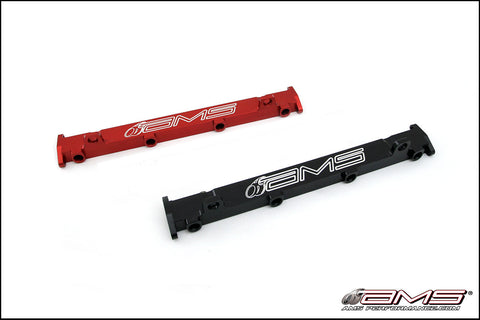 AMS EVO VIII/IX CNC Machined Aluminum Fuel Rail in Black