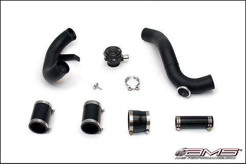 AMS EVO X Lower IC Pipe Kit for TiAL flange *BLACK POWDER COATED*