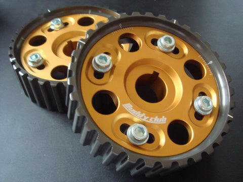 Buddy Club Racing Spec Cam Gear B16/18 Titinium/Gold (Pair)