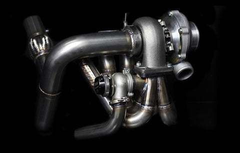 B-Series Top Mount T3 Single 44mm, TurboSmart 44mm Wastegate, Downpipe, Dumptube