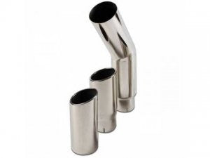 5" x 5" x 12" Polished 304 SST Angle Cut Rolled Tip (Bolt on)