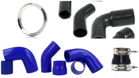 Boost Connect Silicone Coupler Straight 1.25" ID 12" Length Black, complete with SS Worm Gear Clamps