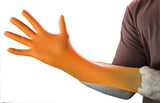 Gloveworks Textured Powder Free Orange Nitrile Gloves, Box of 100 HEAVY DUTY