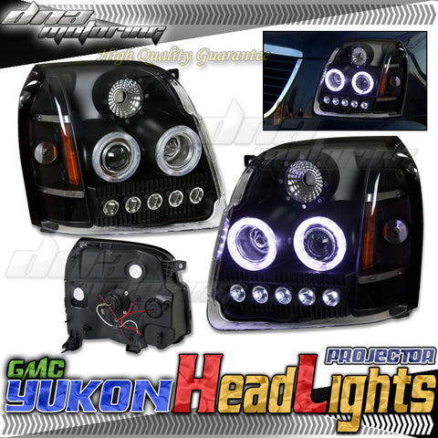 07-11 YUKON  SIERRA HALO  PROJECTOR HEADLIGHTS/BLACK HOUSING/A