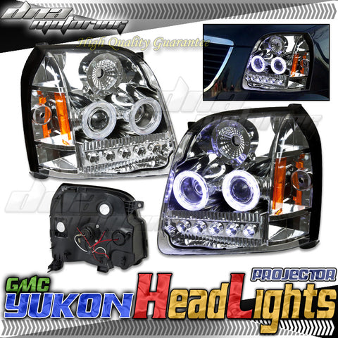 07-11 YUKON  SIERRA HALO  PROJECTOR HEADLIGHTS/CHROME HOUSING