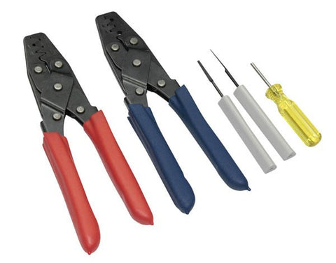 HT-070300 Dual Crimper set - inc 3 pin removal tools