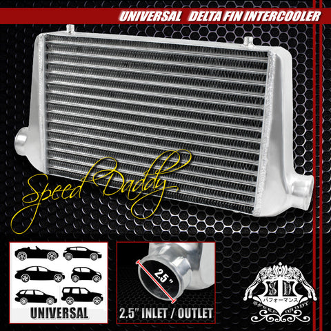 INTERCOOLER NEW DELTA FIN 17.72 X 11.81 X 2.76" 2.5"IN/OUT LET