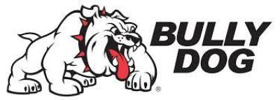 3.5" X 2" stamped aluminum Bully Dog Logo set, includes left and right facing (embossed dog's)