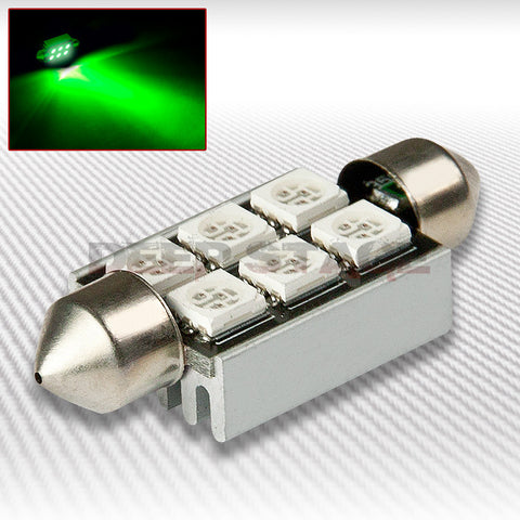 11×39-6SMD 5050 SMD LED  Canbus Type  GREEN