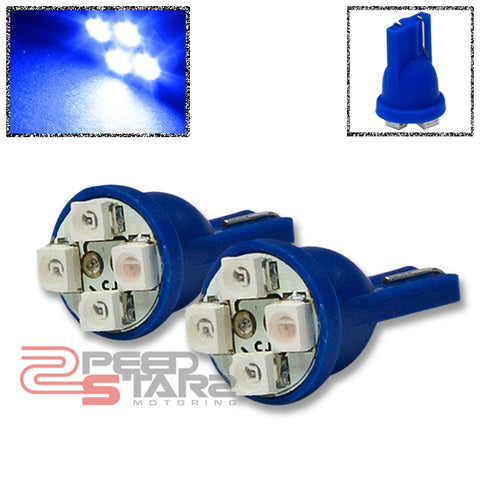 LED BULBS- 194 TYPE 4*  LED BULBS  BLUE  (2PC)