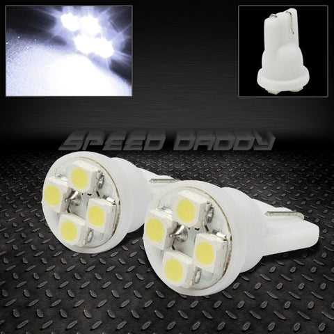 LED BULBS- 194 TYPE 4* BULBS  SMD WHITE LED  (2PC) CANBUS