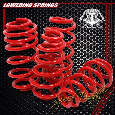 LOWERING SPRINGS - 02-05 AUDI A4 FWD 1.5"FRONT 1.35" REAR 310LB/255LB - RED
