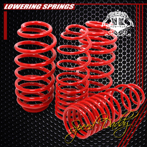LOWERING SPRINGS - 96-01 AUDI A4 FWD 1.5" FRONT 1.35"REAR 320LB/290LB LOWERING SPRING RED