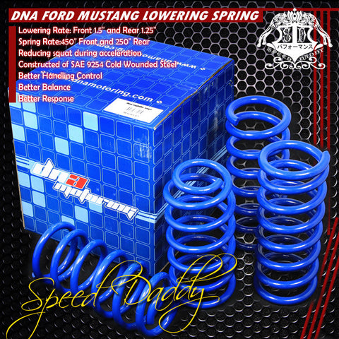 LOWERING SPRINGS - 79-04 FORD MUSTANG - BLUE