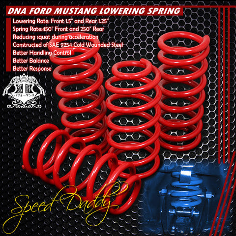 LOWERING SPRINGS - 79-04 FORD MUSTANG - RED