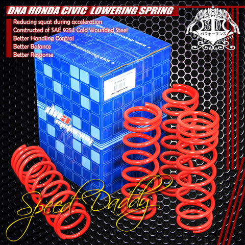 LOWERING SPRINGS - 88-91 HONDA CIVIC/CRX - RED
