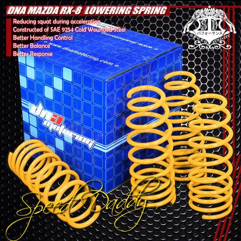 LOWERING SPRINGS - MAZDA RX8 - YELLOW