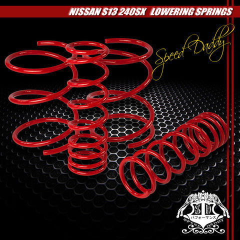 LOWERING SPRING -NISSAN 240SX S13 2" DROP 180/165 F/R RED