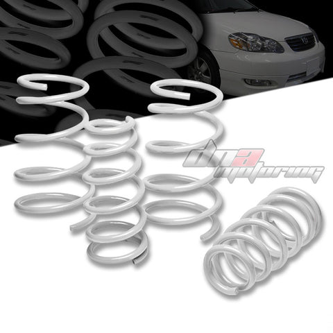 LOWERING SPRING -TOYOTA COROLLA 03-07 2.5"F 2.8"F 150LB-F/160LB-R WHITE