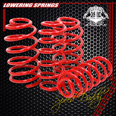 LOWERING SPRINGS - 99-04 VW JETTA MKIV 2"FRONT 1.75"REAR LOWERING SPRING -RED