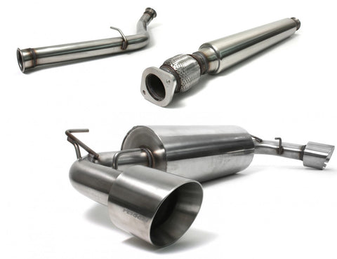 Catback Exhaust 2.5" for BRZ/FR-S w/Dual Tips, No Resonator, Brushed