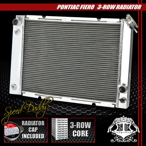 1984 85 86 87 88 Pontiac Fiero 3 Row Aluminum Radiator