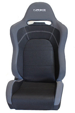 EVO Style Cloth Sport Seat w/logo (Set of 2 - one left RSC-100L and one right RSC-100R) - Black